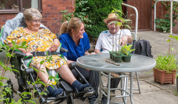 Gardens & Outdoor Spaces at Mulberry Manor care home Swinton